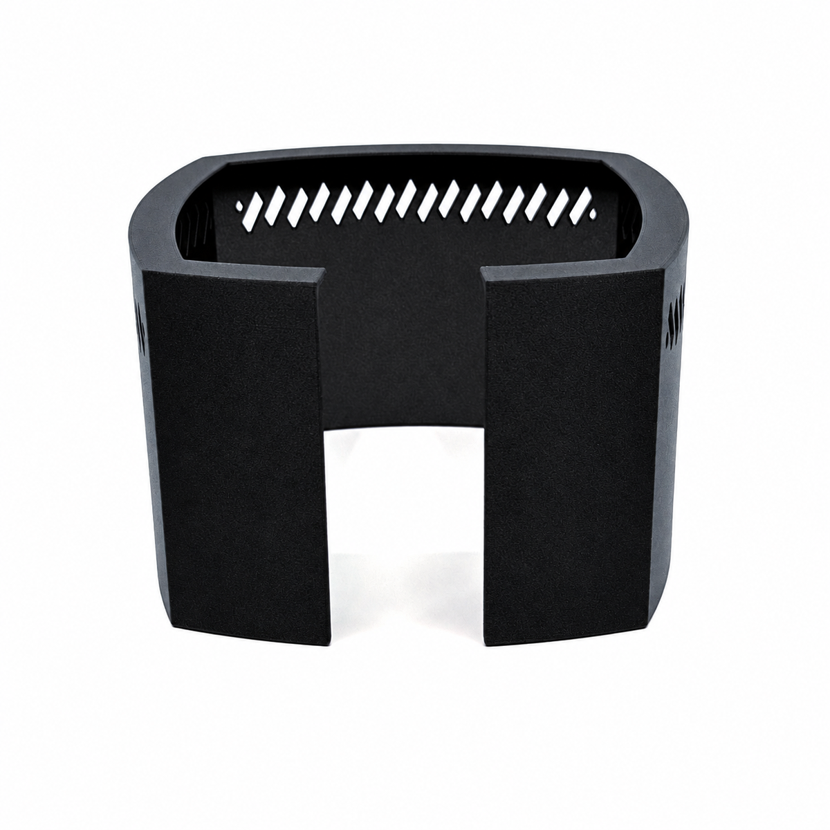 Rear view of the redesigned AI Prime 16 HD light shade, showing the mounting-arm opening and upper support rim.